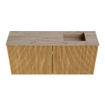 Mondiaz JOYA-DLUX 90cm toiletmeubel - kleur Oak - Wastafel FAYE positie Rechts 1 kraangat kleur Arena. SW1423860