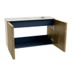 Mondiaz JOYA-DLUX 70cm toiletmeubel - kleur Dusk - Wastafel FAYE positie Rechts Zonder kraangat kleur Ostra. SW1423388