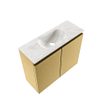 MONDIAZ TURE-DLUX Meuble toilette - 60cm - Oro - EDEN - vasque Ostra - position centrale - sans trou de robinet SW1104970