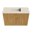 Mondiaz JOYA-DLUX 60cm meuble de toilette - couleur Oak - Vasque FAYE position Milieu Sans trou de robinet couleur Meli. SW1423973