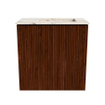 Mondiaz JOYA-DLUX 40cm toiletmeubel - kleur Ruby - Wastafel FAYE positie Rechts Zonder kraangat kleur Nata. SW1425408