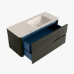 Mondiaz CIRO-DLUX Badkamermeubelset - 110x45x50cm - Solid surface wastafel Meli - 1 wasbak Rechts - 1 kraangat - 2 lades - Shadow SW1532290