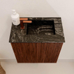 Mondiaz JOYA-DLUX 40cm toiletmeubel - kleur Ruby - Wastafel FAYE positie Rechts 1 kraangat kleur Lava. SW1423598
