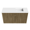 Mondiaz JOYA 70cm meuble de toilette - couleur Dusk - Vasque FAYE position Droite 1 trou de robinet couleur Talc. SW1421562