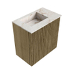 Mondiaz JOYA-DLUX 40cm toiletmeubel - kleur Dusk - Wastafel FAYE positie Links Zonder kraangat kleur Frappe. SW1423073