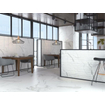 Terravito Alpuro carreau mural - 40x120cm - 10mm - rectifié - effet marbre - blanc/noir mat SW359751