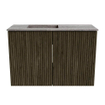 Mondiaz JOYA-DLUX 60cm toiletmeubel - kleur Shadow - Wastafel FAYE positie Links 1 kraangat kleur Oza. SW1425031