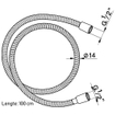 Xenz Pure doucheslang klassiek 100cm SW104762