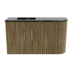 Mondiaz JOYA-DLUX Meuble de toilette 71,6cm - arrondi droite couleur Dusk - Vasque FAYE position Gauche Sans trou de robinet couleur Lava. SW1423244