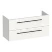 BRAUER Trust wastafelonderkast ondiep 100 excl. opbouwgrepen 2 softclose lades en 1 sifon uitsparing - mat wit SW1204113