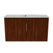 Mondiaz JOYA-DLUX 70cm toiletmeubel - kleur Ruby - Wastafel FAYE positie Links Zonder kraangat kleur Glace. SW1423528
