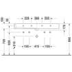 Duravit Vero lavabo 120x47cm 2 trous de robinet avec trop-plein blanc brillant 0293351
