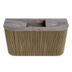 Mondiaz JOYA-DLUX Meuble de salle de bains - 73,2cm - arrondis gauche et droite couleur Dusk - Vasque FAYE position Milieu Sans trou de robinet couleur Sombra SW1426179
