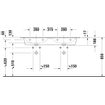 Duravit Me by starck double lavabo 130x49cm sans trou de robinet avec trop-plein blanc SW527379