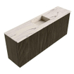 Mondiaz JOYA-DLUX 100cm meuble de salle de bains - couleur Shadow - Vasque FAYE position Milieu Sans trou de robinet couleur Nata SW1424971