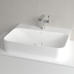 Villeroy & Boch Finion lavabo - dessous meulé 1 trou de robinet 60x47cm - ceramic+ avec trop-plein dissimulé blanc SW106476