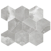 Terravito Davella carreau mural et de sol - 26x90cm - aspect pierre naturelle - hexagone - Grey pulido poli (gris) SW1120074