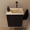MONDIAZ TURE-DLUX Meuble WC 40 cm Urban. EDEN lavabo Frappe position droite. Sans trou de robinet. SW1102611