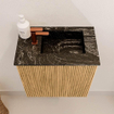 Mondiaz JOYA-DLUX 40cm toiletmeubel - kleur Oak - Wastafel FAYE positie Rechts 1 kraangat kleur Lava. SW1422052