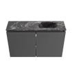 MONDIAZ TURE-DLUX Meuble WC 80 cm Dark Grey. EDEN lavabo Lava position droite. Avec 1 trou de robinet. SW1103744