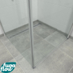 FugaFlow Efficiente Vetro Cabine de douche - 1 porte pivotante - Paroi latérale - 90x90x200cm - verre de sécurité 6mm - anti-calcaire - chrome SW1123818