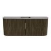 Mondiaz JOYA-DLUX Meuble de toilette 103,2 cm - arrondis gauche et droite couleur Shadow - Vasque FAYE position Milieu Sans trou de robinet couleur Oza SW1425105