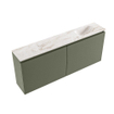 MONDIAZ TURE-DLUX Meuble toilette - 120cm - Army - EDEN - vasque Frappe - position droite - sans trou de robinet SW1102701