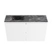 MONDIAZ TURE-DLUX Meuble pour toilettes 80cm Talc. EDEN lavabo Lava position gauche. Avec 1 trou de robinet. SW1103610