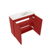 MONDIAZ TURE-DLUX Meuble toilette - 60cm - Fire - EDEN - vasque Frappe - position droite - sans trou de robinet SW1102757