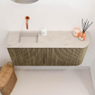 Mondiaz JOYA-DLUX 91.6cm toiletmeubel - ronding rechts kleur Dusk - Wastafel FAYE positie Links Zonder kraangat kleur Opalo. SW1423338