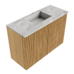 Mondiaz JOYA-DLUX 60cm toiletmeubel - kleur Oak - Wastafel FAYE positie Midden 1 kraangat kleur Glace. SW1421992