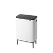 Brabantia Bo Touch Bin Hi Afvalemmer - 2x30 liter - 2 kunststof binnenemmers - wit SW1117305