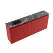 MONDIAZ TURE-DLUX Meuble toilette - 120cm - Fire - EDEN - vasque Lava - position gauche - 1 trou de robinet SW1103779