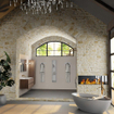 Mondiaz Aivy ensemble de meuble de salle de bains - 120x45x50cm - 0 trous de robinet - 1 vasque talc Solid surface - Gauche - 2 tiroirs - Sans miroir - Mélamine Mocha SW892282