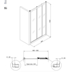Nemo Start profi porte coulissante 86x195cm encastrée 86 90cm verre de sécurité transparent 5mm SW877727
