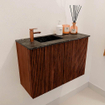 Mondiaz JOYA-DLUX 60cm toiletmeubel - kleur Ruby - Wastafel FAYE positie Links 1 kraangat kleur Lava. SW1423622