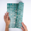 The Mosaic Factory Amsterdam Carrelage mosaïque 32.2x32.2cm pour mur et sol intérieur et extérieur carré verre Turquoise SW654804