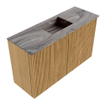 Mondiaz JOYA-DLUX 70cm meuble de toilette - couleur Oak - Vasque FAYE position Milieu Sans trou de robinet couleur Sombra. SW1424245
