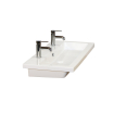 HR badmeubelen Djazz Lavabo - 101x45.5x4cm - 2 trous de robinet - céramique blanche SW235614
