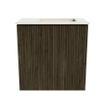Mondiaz JOYA-DLUX 40cm toiletmeubel - kleur Shadow - Wastafel FAYE positie Rechts Zonder kraangat kleur Meli. SW1424853