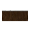 Mondiaz JOYA-DLUX 100cm toiletmeubel - kleur Walnut - Wastafel FAYE positie Links 1 kraangat kleur Opalo. SW1422533