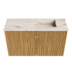Mondiaz JOYA-DLUX Meuble de salle de bains 70cm - couleur Chêne - Vasque FAYE position Droite Sans trou de robinet couleur Nata SW1424017