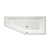 Baignoire compacte Xenz Society - 170x75cm - avec trop-plein - sans bonde - Installation d'angle à droite - Acrylique Edelweiss mat SW102930
