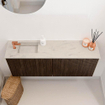 Mondiaz JOYA-DLUX 100cm toiletmeubel - kleur Walnut - Wastafel FAYE positie Links 1 kraangat kleur Opalo. SW1422533