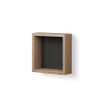 Looox Wooden Collection Box Mural 30x30x10cm noir mat avec fond noir mat SW73167