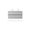 Duravit Me by starck Double vasque - 130x49cm - sans trou de robinet - avec trop-plein - blanc SW527379