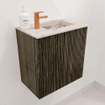 Mondiaz JOYA-DLUX 40cm toiletmeubel - kleur Shadow - Wastafel FAYE positie Rechts 1 kraangat kleur Nata. SW1424936