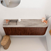 Mondiaz JOYA-DLUX 111.6cm toiletmeubel - ronding rechts kleur Ruby - Wastafel FAYE positie Links 1 kraangat kleur Oza. SW1425557