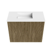 Mondiaz JOYA 50cm toiletmeubel - kleur Dusk - Wastafel FAYE positie Links 1 kraangat kleur Talc. SW1421602