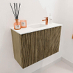 Mondiaz JOYA 60cm meuble de toilette - couleur Dusk - Vasque FAYE position Milieu 1 trou de robinet couleur Talc. SW1421554